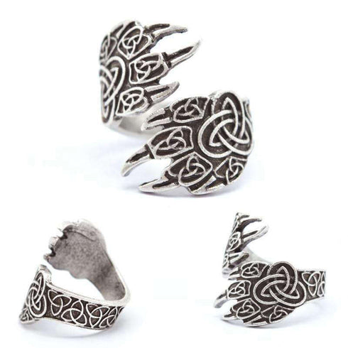 Bague Loup Griffe (Acier)
